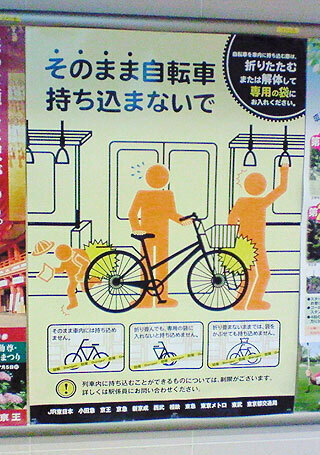 電車自転車　ママチャリ 電車自転車ママチャリ